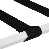Reposa Maletas Madera, Porta equipajes, 2 baldas, 54,5x66x44 cm, Color Blanco - details 2