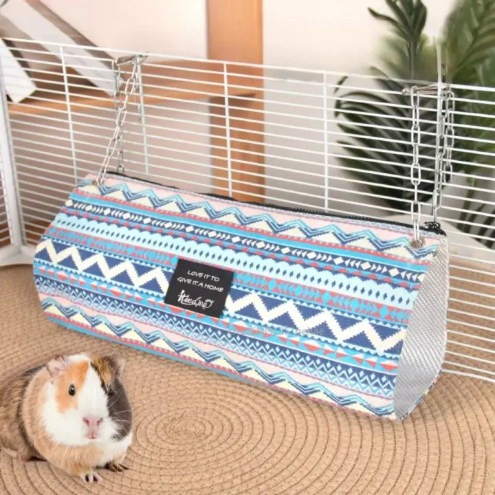 Hamaca creativa con forma de túnel para hámster, columpio práctico y transpirable, cama para dormir, cómodo tubo de túnel de ardilla, juguete de verano - 1