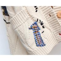 Cárdigan de punto cálido para mujer, chaqueta bordada con bolsillos, abrigo holgado, otoño e invierno, 2023 - details 5