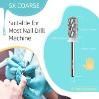 HYTOOS 5XC broca de seguridad para uñas acrílicas, broca de carburo de barril superior redondeado para uñas, removedor de Gel grueso, accesorios de manicura - details 4