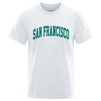 Camiseta holgada de algodón para hombre, ropa con letras de la ciudad de San Petersburgo, California, EE. UU., de gran tamaño, a la moda, de verano, Tops holgados informales - details 17