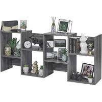 Estantería decorativa/estantes flotantes/Estantería de madera/Estantería con 4 estantes, oficina,modular, sala de estar, biblioteca - Display Shelf SRK-W3 - Marrón ceniza - details 9