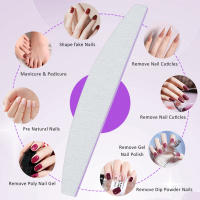 Lima de Uñas 100/180 Set Profesional de Manicura 10pcs/15pcs Lijado Gel Pulidor Doble Lado Media Luna Lima Herramientas para Uñas - details 3