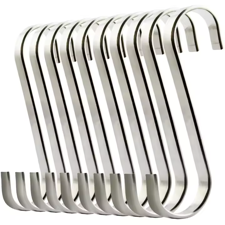 Utensilios de cocina, 10 Uds., gancho de suspensión multifunción resistente en forma de S, ganchos de suspensión, soportes para colgar - 1