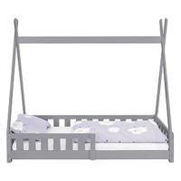ML-Design ML-214/Kinderbett Tipi + Rausfallschutz 160x80cm Weiß