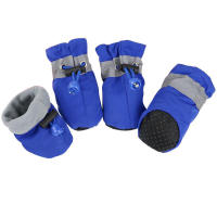 Zapatos cálidos de invierno para perro, botas antideslizantes impermeables para caminar al aire libre, accesorios para mascotas, pata protectora para cachorros y gatitos, 4 unids/set - details 10