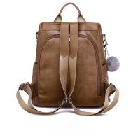 Mochila antirrobo de cuero vintage suave para mujer, mochila de trabajo de gran capacidad, bolso de hombro informal para mujer - details 21