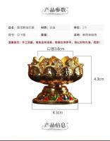 Lámpara de siete estrellas con forma de loto de aleación de mantequilla para el hogar, candelabro de patas bajas, pintura de color dorado - details 2