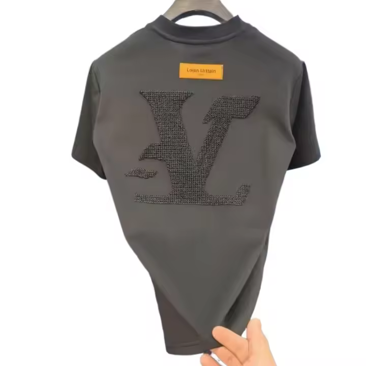 Camiseta bordada Moda unisex Versaile Diseño clásico Transpirable Cómodo Manga corta de alta calidad American High - 1
