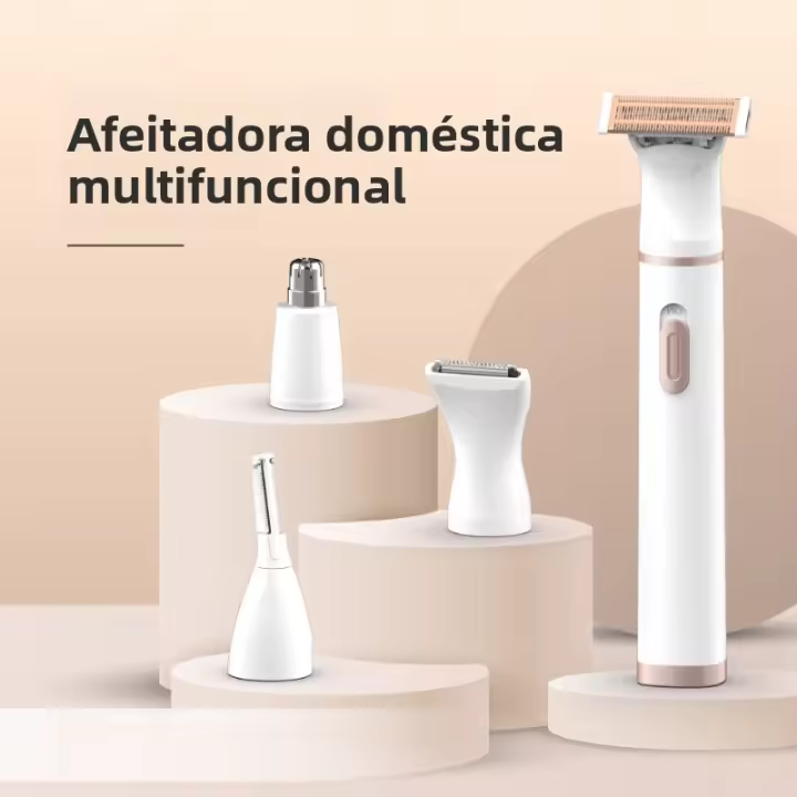 Afeitadora popular Máquina de depilación para partes privadas Recortadora de cejas de afeitado para mujeres Afeitadora doméstica multifuncional 5 en 1 para hombres y mujeres - 1