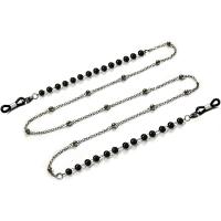 Cadena de Gafas de Plástico Blanco con Cuentas de Perlas y Encanto de Corazón - details 5
