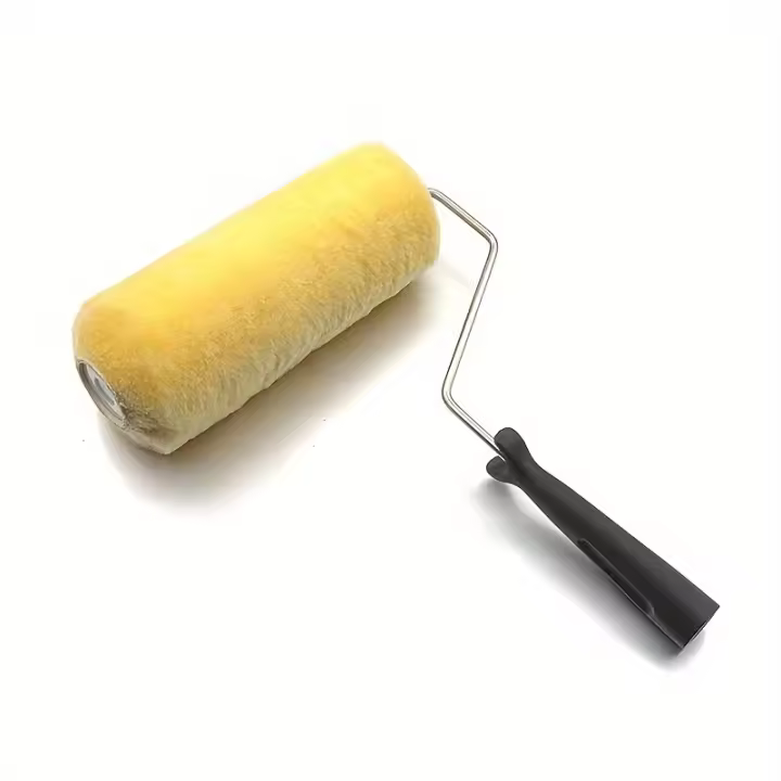 Cepillo de rodillo de lana de 9 pulgadas, lana ultrasuave, fácil de reemplazar y limpiar, rotación flexible sin atascos, textura de arte de pared de pintura, herramientas de decoración del hogar - 1