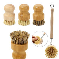 Utensilios de Limpieza de Cocina Zelkova Largo Mango Corto Rodajas de Luffa, No Lastimes, Limpieza de Mano, Sisal - details 0