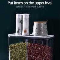 Dispensador de alimentos secos montado en la pared, contenedor de almacenamiento de cereales, contenedores de almacenamiento de cocina de arroz C - details 4