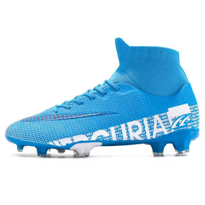 Zapatos de Fútbol para Hombres TF/FG Botas de Alta Tela de Entrenamiento Práctica al Aire Libre - 1