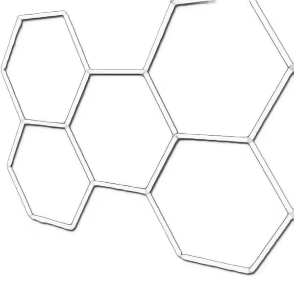 Luz de Hexágono LED Moderna de Techo 144W, 6500K, AC85-265V, Cámara Blanca, Eficiencia Energética para Espacios Interiores - 1