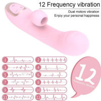 Juguete de sexo del vibrador del conejo de succión del clítoris de 12 velocidades poderoso para las mujeres lamendo el estimulador del clítoris del punto G R del motor doble USB de carga - details 10
