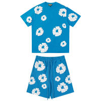 Conjunto de chándal de verano Denim Tears, camiseta y pantalón corto de hip hop unisex - details 10