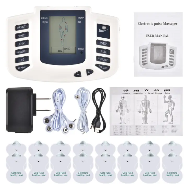 Máquina Electroestimuladora TENS Estimulador Muscular para Alivio de Cuerpo y Relajación - 1