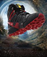 Botas de senderismo impermeables de cuero para hombre, botines de nieve para exteriores, zapatos de entrenamiento de senderismo de felpa, zapatos deportivos de senderismo, invierno, nuevo - details 1