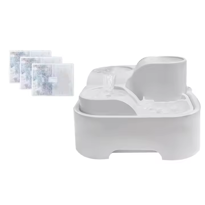 Fuente de agua para gatos, bebedero para mascotas múltiples, tazón de agua Ultra silencioso para gatos pequeños y medianos - 1