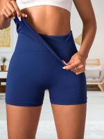 Pantalones cortos de motociclista de cintura alta para mujer, entrenamiento sin costuras, gimnasio atlético, correr, yoga, deporte corto - details 5