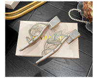 Sandalias de Dama de Estilo Hadas con Diamante Llamativo Tacón Alto, Tamaño Pequeño y Grande, Piso Plano - details 27