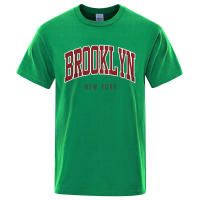 Camiseta de algodón estampada de Brooklyn de Nueva York, ropa de verano transpirable, camiseta holgada informal para hombres - details 12