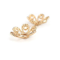 Tapas de Abalorios de Brasso Dorado 18K de Alta Calidad Accesorios de Joyería DIY para Collares y Pendientes - details 11