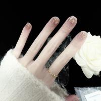 Pack de 24 piezas uñas removibles media y larga manicura parche uñas postizas - details 38