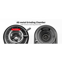 SHARDOR Professional 64mm Burr 100 configuraciones de molienda Cámara totalmente metálica, molinillo de café en grano con temporizador electrónico ajustable y - details 1