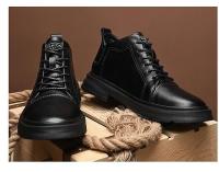 Zapatos de cuero genuino para hombre, cómodos zapatos informales con cordones, plantilla deportiva transpirable con 8 cm de altura - details 27