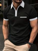 Camiseta informal de manga corta con bolsillo en el pecho para hombre POLO - details 9