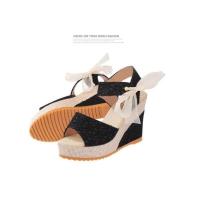 Zapatos de tacón con cuñas de encaje para mujer, ocio - details 8