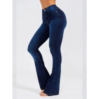 Jeans de cintura alta, ajustados y elásticos con diseño de cuerno para mujer, novedad de verano 2025 - details 1