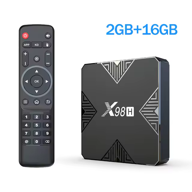Dispositivo de TV inteligente X98H, decodificador con Android 12, Allwinner H618, Wifi 6, BT5.0, 4K, 4 GB, 32 GB, reproductor multimedia, Wifi 2,4G, 5G, 2 GB, 16 Gb, PK X96Q - 1