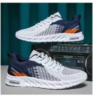 Zapatillas deportivas de punto transpirables para hombre, calzado informal para gimnasio, entrenadores atléticos, trotar al aire libre, Tenis - details 12
