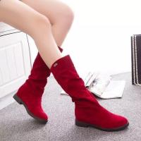 Ots de tacón informal de media varilla para mujer, punta redonda, terciopelo mate, otoño e invierno, nuevo - details 19