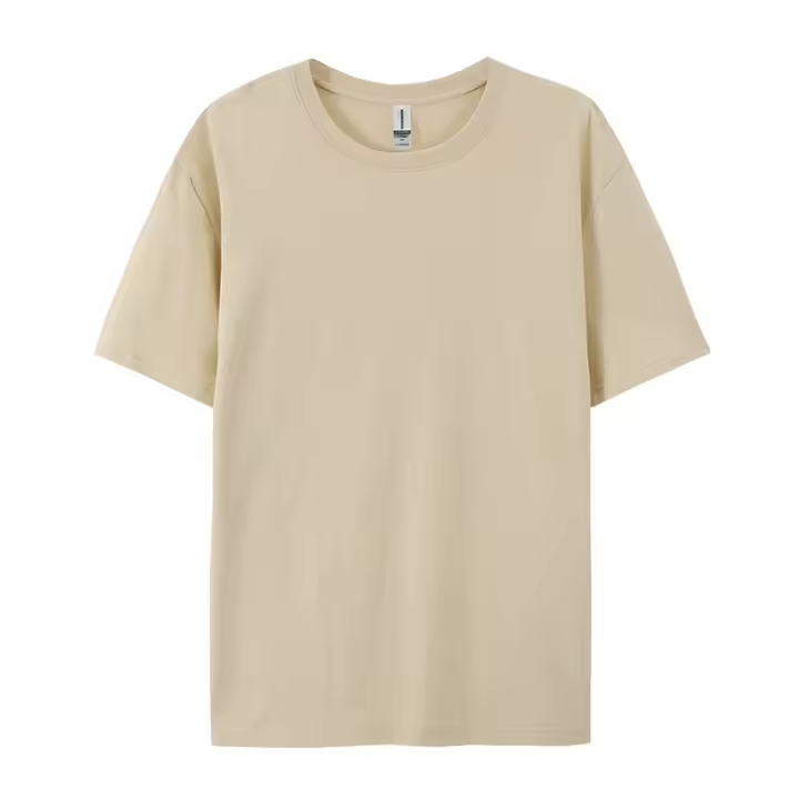 Camiseta de Algodón de Calidad 180 gsm Cuello Redondo Manga Corta Color Sólido - 1