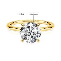 Szjinao-Anillo de moissanita de oro de 14k 100% auténtico para mujer, joyería de oro de lujo para boda, anillos de promesa, artículos de liquidación, gran oferta - details 0