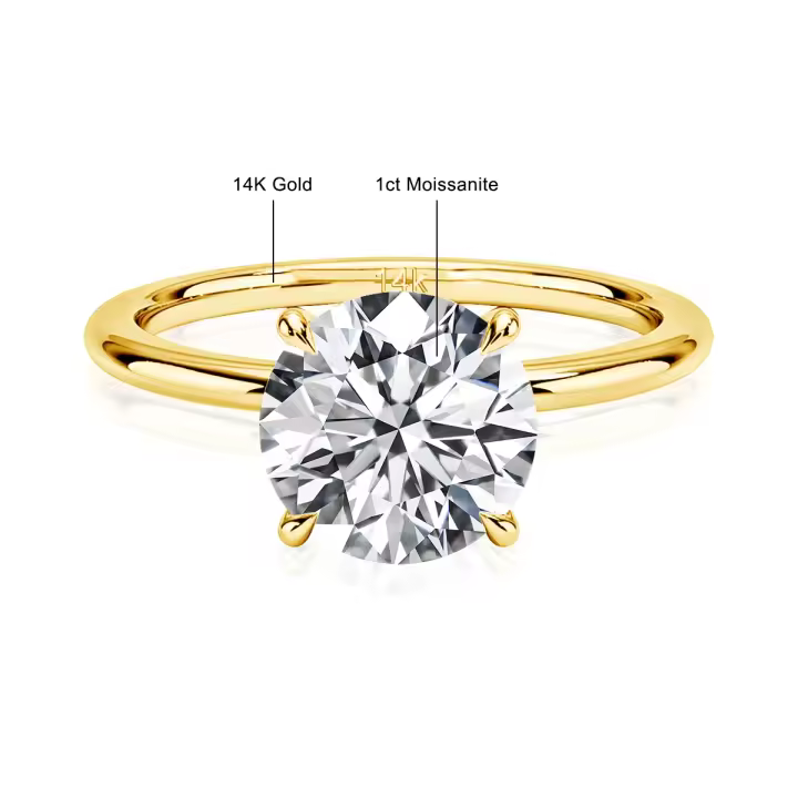 Szjinao-Anillo de moissanita de oro de 14k 100% auténtico para mujer, joyería de oro de lujo para boda, anillos de promesa, artículos de liquidación, gran oferta - 1