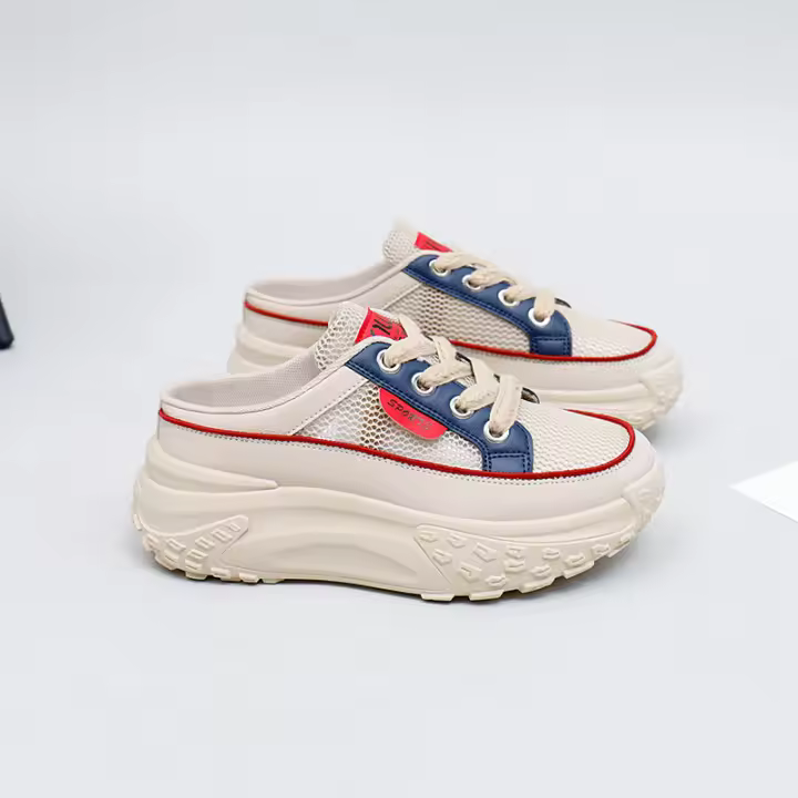 Zapatillas de Malla Estilo Coreano para Mujer Pisa Baja de Verano 2025 - 1