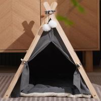 Cama de madera para perros y gatos, tienda de campaña de diseño Simple, prevención de mosquitos, casa de dormir para mascotas, producto para interiores, verano e invierno - details 9