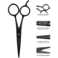 Tijeras para el pelo facial, tijeras para cejas, peluquería, barbero, maquillaje cosmético, herramienta para cortar el pe - details 3