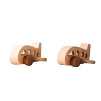Bloques de madera de haya para bebé, juguetes educativos Montessori, coche de dibujos animados, juego de dentición, gimnasio - details 11