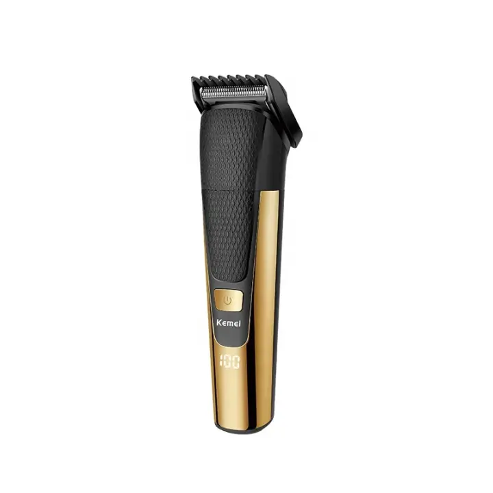 Kemei-cortadora de pelo eléctrica para hombre, máquina de corte de pelo con pantalla LED silenciosa, inalámbrica, recargable por USB, cuchilla desmontable - 1