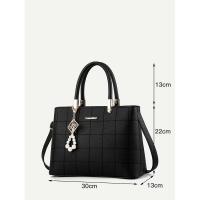 Bolso de mano de gran capacidad con hilo bordado a la moda, bolso cruzado informal sencillo para ir al trabajo, mochila de lujo de alta gama - details 4
