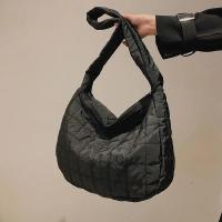 Bolso de compras de plumas de gran capacidad con hombro acolchado de algodón para mujer - details 8