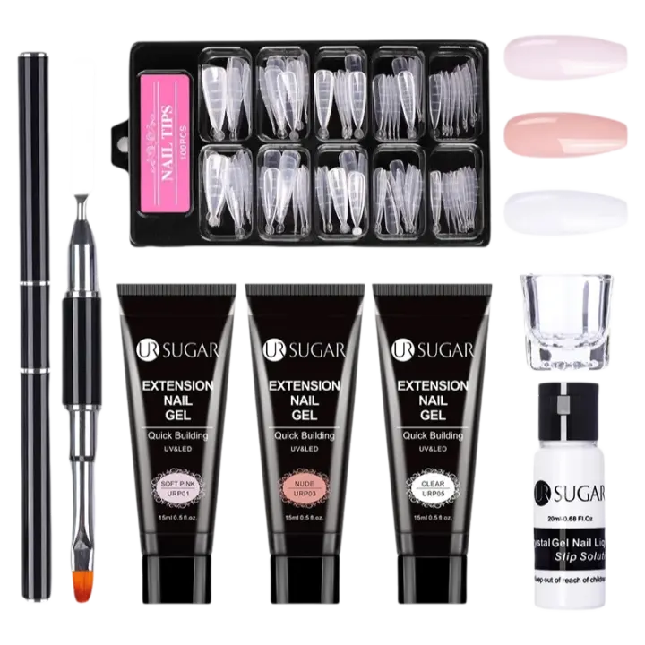 Kit de Gel de Uñas de Acrílico UV con Color de Brillo Nude Polvo de Uñas para Manicura de Diseño de Arte de Uñas Belleza - 1