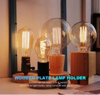 Lámpara de mesa de madera para sala de estar y dormitorio, luz de mesa con Base de madera E27, estilo Retro moderno, con enchufe europeo - details 0
